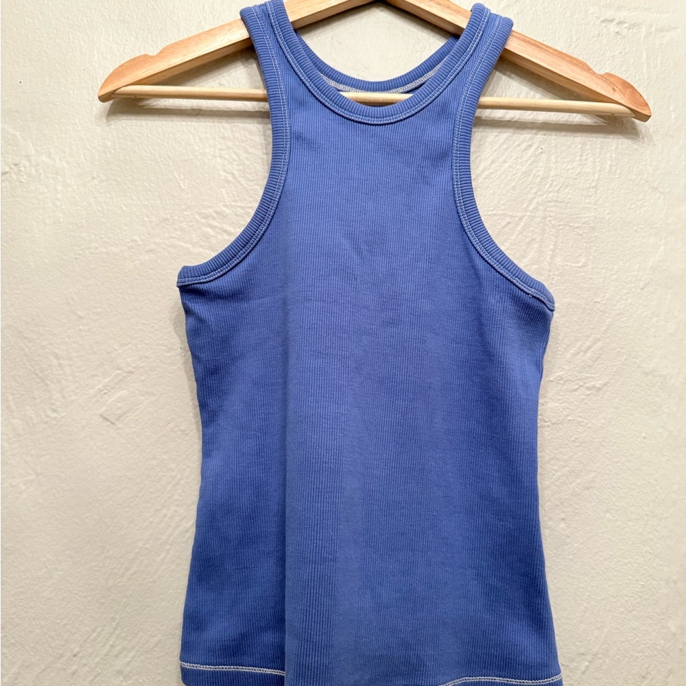Everlane Blue Tank Top with Breathable Fabric